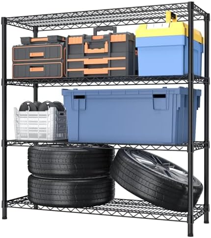 Golpart 4Tier Adjustable Storage Shelves Metal Wire Shelving Standing Shelf by Golpart