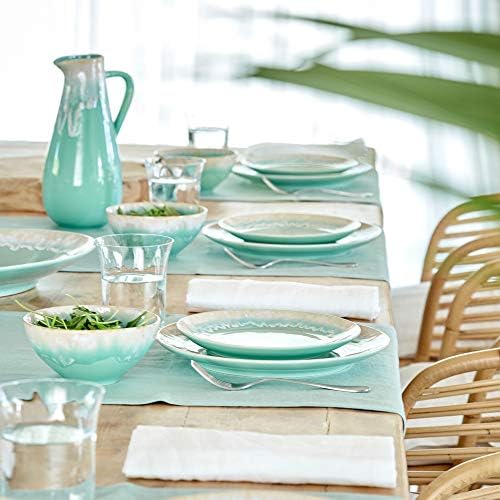 Casafina Ceramic Stoneware 16'' Oval Platter - Taormina Collection, Aqua | Microwave, Dishwasher, Oven & Freezer Safe Dinnerware | Food Safe Glazing | Restaurant Quality Serveware - Image 2