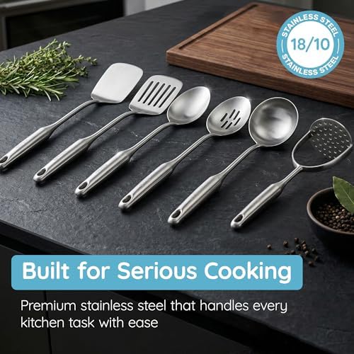 Millvado Soup Ladle Stainless Steel, Serving & Cooking - 15 In. Utensil - Image 3