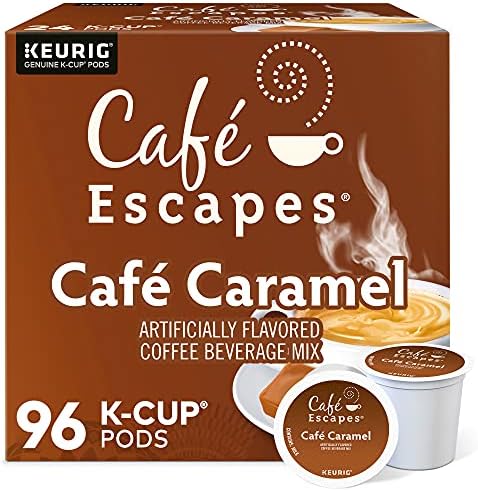 Cafe Escapes Cafe Caramel, Keurig Single-Serve K-Cup Pods, 96 Count by Cafe+Escapes