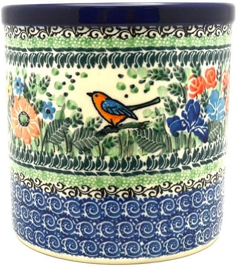 Polish Pottery Utensil Holder - Unikat Signature U2517 by Polish+Pottery+Gallery