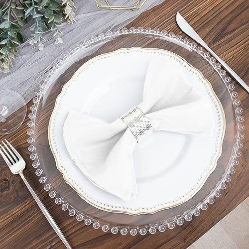100 pcs 17-Inch White Polyester Table Napkins Reusable Washable Wedding Party Dinner Linens Tableware Supplies - Image 7