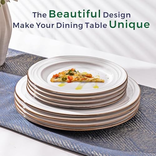GBHOME Ceramic Dinnerware Sets of 8,24 pcs Plates and Bowls Sets Dishes - Image 5