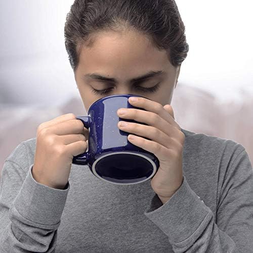 DISCOUNT PROMOS Ceramic Campfire Coffee Mugs 13 oz. Set of 10, Bulk Pack - Perfect for Tea, Espresso, Cappuccino, Hot Cocoa - Blue - Image 6