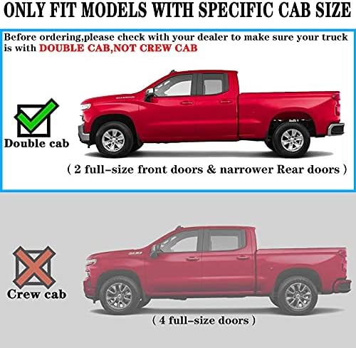 COMNOVA 6 Inches Double Cab Running Boards Compatible with 2007-2018 Chevy Silverado/GMC Sierra 1500 Extended Cab, 2007-2019 Silverado/Sierra 2500HD 3500HD, Stainless Steel Silverado Running Boards. - Image 3