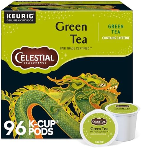 Celestial Seasonings Green Tea, Single-Serve Keurig K-Cup Pods, 96 Count by CelestialSeasonings