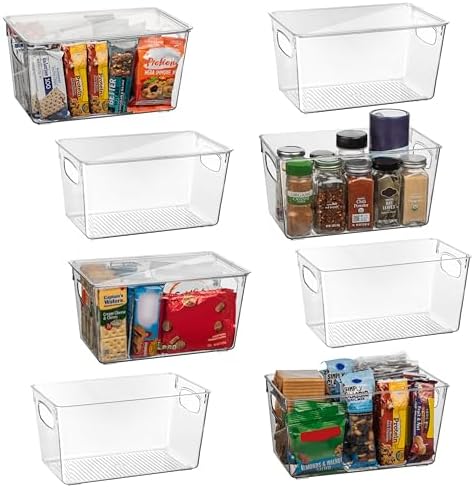 ClearSpace Pantry Storage Bins with Lids for Kitchen & Fridge, 8 Pack by ClearSpace