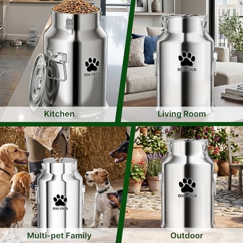 45LBS Stainless Steel Dog Food Container, Large Metal Dog Food Storage Container - Image 5