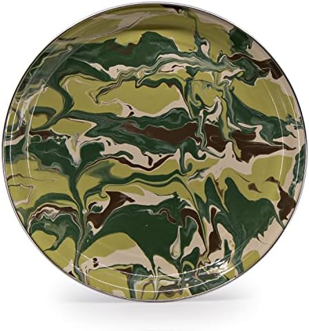Golden Rabbit Enamelware Medium Tray, 15.5 inch, Camouflage by GoldenRabbitEnamelware