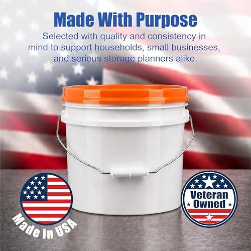 ePackageSupply 3.5 Gallon Bucket, Food-Grade w/Lid, BPA-Free, Orange,1 Pack - Image 7