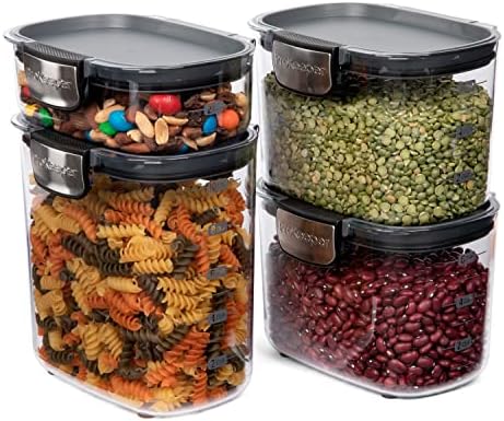 Progressive International ProKeeper+ 4-Piece Clear Plastic Modular Airtight Pantry Food/Snack Kitchen Storage Organization Container Canister Set - Image 5