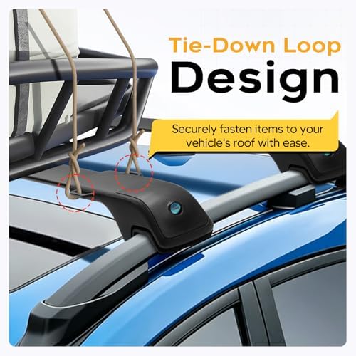 Powerty 268LBS Roof Rack Cross Bars for 2024-2026 Hyundai Santa Fe & Santa Fe Hybrid Accessories with Raised Side Rails(Not for SE Trim), Lockable Aluminum Roof Crossbars Rooftop Luggage Racks Carrier - Image 5