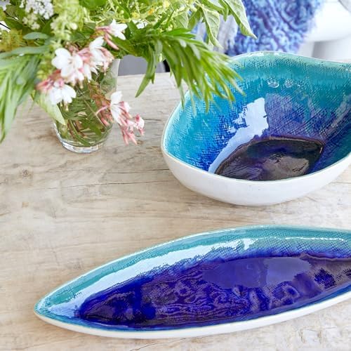 Casafina Ceramic Stoneware 17" Cavala (Mackarel) Platter - Dori Collection, Atlantic Blue | Microwave & Dishwasher Safe Dinnerware | Food Safe Glazing | Restaurant Quality Serveware - Image 4