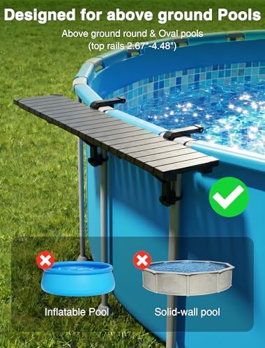 Pool Bar for Above Ground Pool Accessories, 42.4"x8.6", Heavy Duty - Image 2