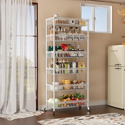 SINGAYE 6 Tier Shelf Wire Shelving Adjustable Storage Shelves Basket Rack - Image 2