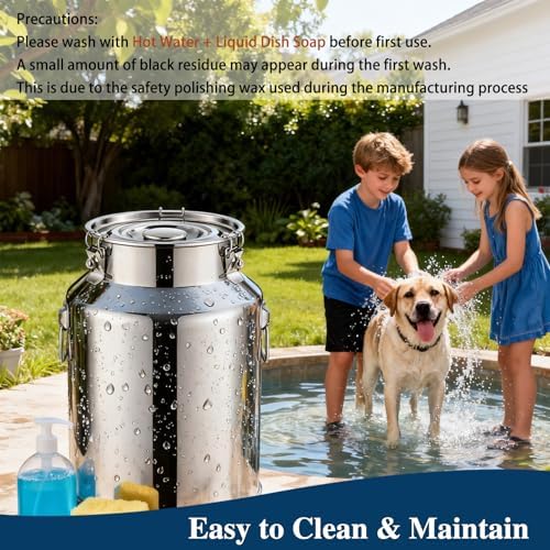 25 Lbs Stainless Steel Dog Food Storage Container with Scoop - Image 7