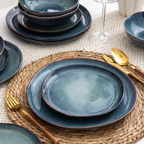 AmorArc Ceramic Dinnerware Sets for 4, 12Pcs Plates and Bowls Sets Dishes - Image 5