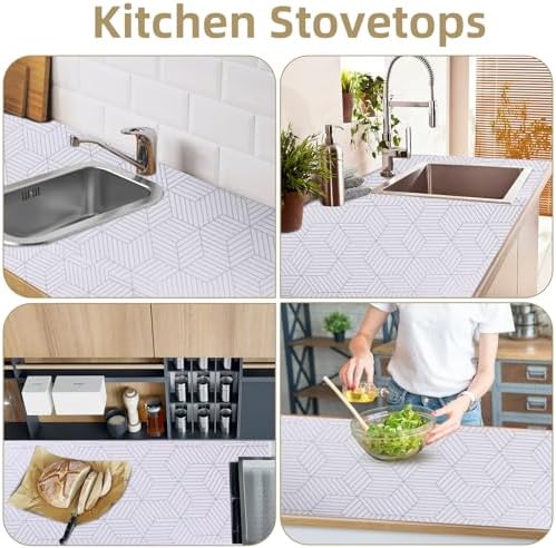 Shelf Liners for Kitchen Cabinets Non Adhesive Shelf Liner Paper Non-Slip - Image 6