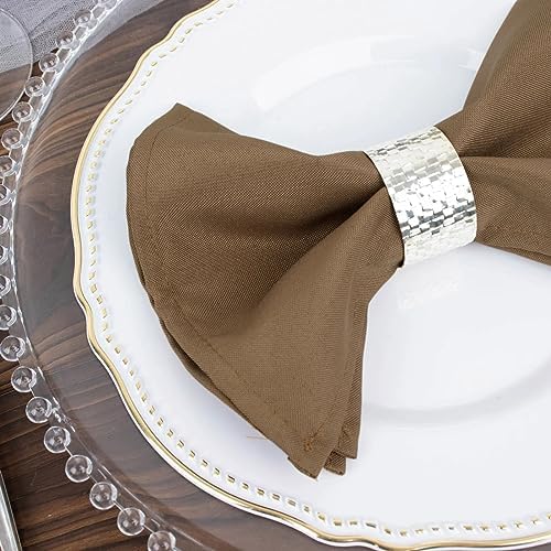 Balsa Circle 10 pcs 17-Inch Taupe Polyester Table Napkins Reusable Washable Wedding Party Dinner Linens Tableware Supplies - Image 5
