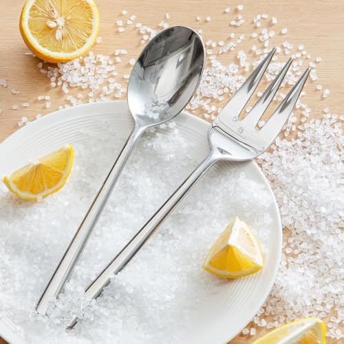 65-Piece Silverware Set with Serving Utensils, Forged Flatware Cutlery Set - Image 5