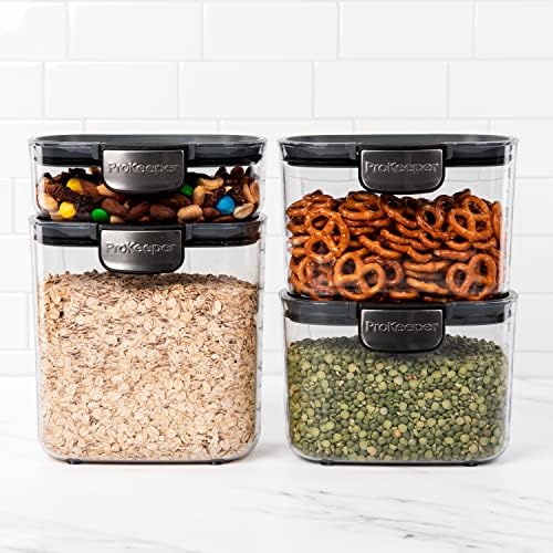 Progressive International ProKeeper+ 4-Piece Clear Plastic Modular Airtight Pantry Food/Snack Kitchen Storage Organization Container Canister Set - Image 6