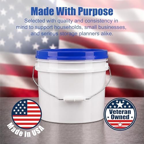 ePackageSupply 3.5 Gallon Bucket, Food-Grade w/Lid, BPA-Free, Blue, 6 Packs - Image 7