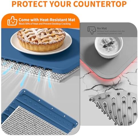 Warming Mat for Food with Heat Resistant Pad for Family Dinner, 35.8"x15.0" - Image 2