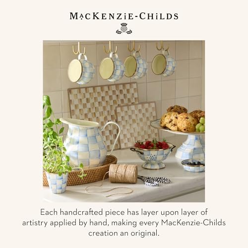 MACKENZIE-CHILDS Everything Bowl, Light-Blue-and-White Sky Check - Image 6