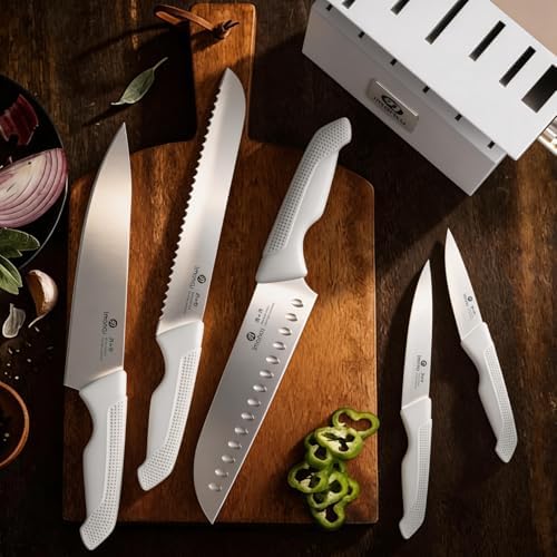 imarku 14-Piece Kitchen Knife Set with Block and Built-in Sharpener - Image 4