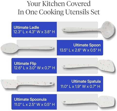 GIR: 5-Piece Silicone Ultimate Kitchen Utensils Set – Sprinkles - Image 3