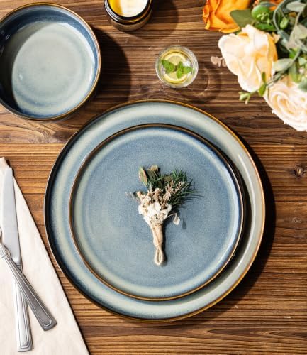 TheTerra Ceramic Dinnerware Set for 6, 18-Piece Plates and Bowls Set - Image 2