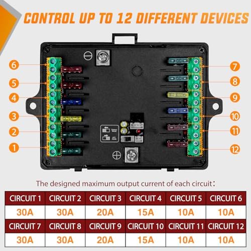 Nilight 12 Gang Switch Panel APP RGB 12V 24V Circuit Control System 4-Mode - Image 7