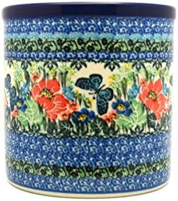 Polish Pottery Utensil Holder - Unikat Signature U4553 by Polish+Pottery+Gallery