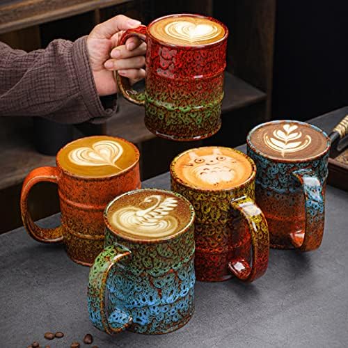 Coffee Mug,20 Oz Coffee Cups Ceramic Tea Cup Large Coffee Mug for Office and Home - Dishwasher and Microwave Safe Novelty Coffee Mug(1,Green and Blue) - Image 5