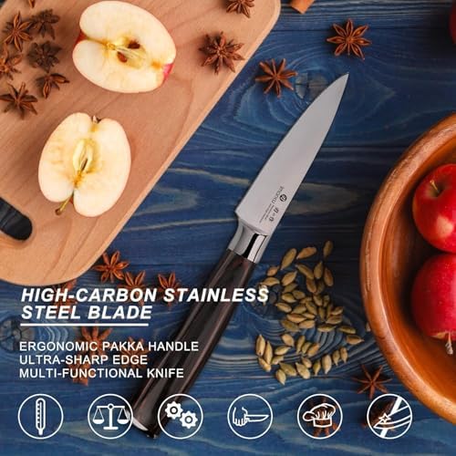 imarku Paring Knife 3.5 Inch, Japanese High Carbon Stainless Steel - Image 5