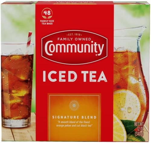 Community Coffee Signature Iced Tea, 48 Family Size Tea Bags, 48 Count Box (Pack Of 1) by CommunityCoffeeCompany