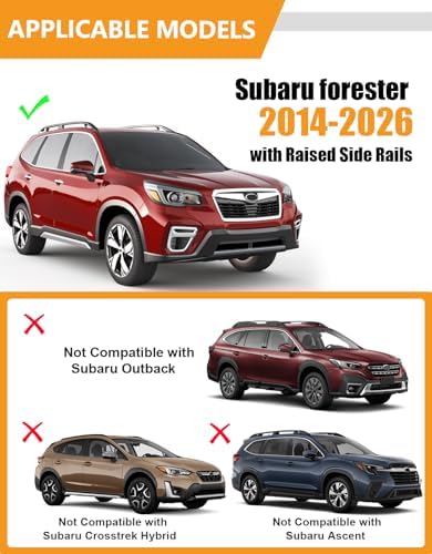 KINGGERI 300lbs Roof Rack Cross Bars for Subaru Forester 2014-2026 - Image 2