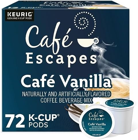 Cafe Escapes Cafe Vanilla Keurig Single-Serve K-Cup Pods, 72 Count by Cafe+Escapes