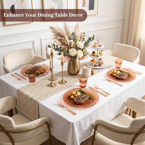 DaYammi 350PCS Amber Plastic Dinnerware Set for 50 Guests - Image 6