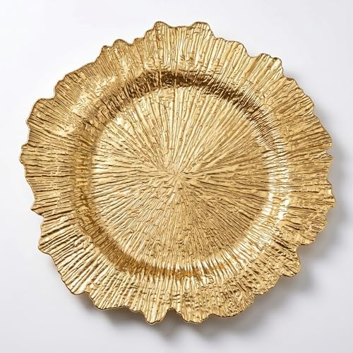 50 Pack Gold Charger Plates, 13inch Reef Chargers for Dinner Plates - Image 7