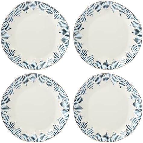 Lenox Blue Bay 4-Piece Set Dinner Plates, 6.45 LB, White by Lenox