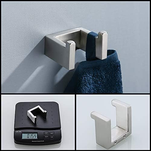4 Pieces Bathroom Hardware Accessories Set Towel Bar Towel Holder Robe Hook Toilet Paper Holder Stainless Steel,Q8-P4BR - Image 5
