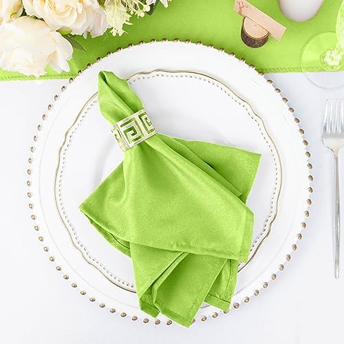 25 pcs 17-Inch Apple Green Polyester Table Napkins Reusable Washable Wedding Party Dinner Linens Tableware Supplies - Image 6