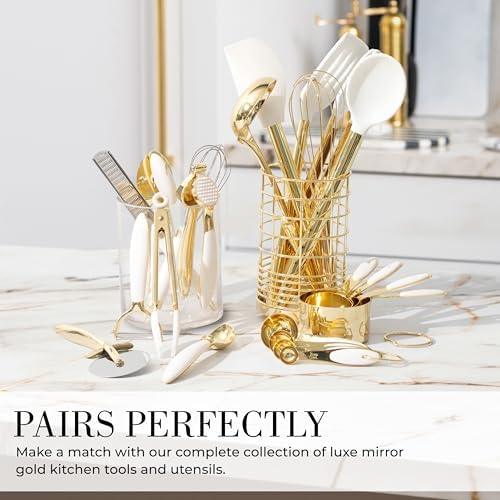 Styled Settings White & Gold Cooking Utensils Set, 8-Piece - Image 6