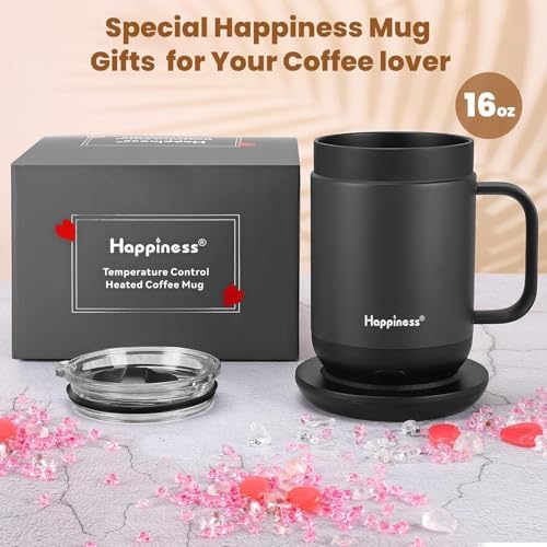 Happiness Self-Heating Coffee Mug,16oz Temperature Control Smart Cup - Image 4