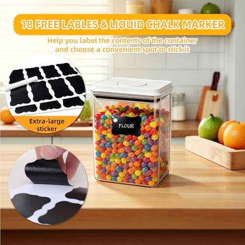 Pop Push Button Airtight Food Storage Containers Baking Set 5 Pcs - Image 4