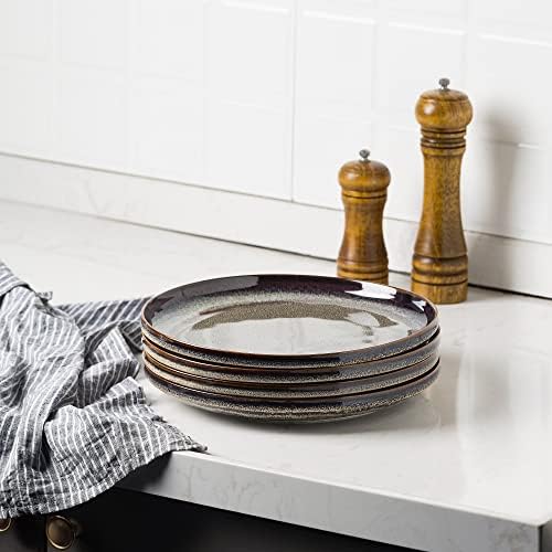 Ceramic dinner plates set of 4, Large Dinnerware Plates & Salad plates for party and wedding, Microwave safe porcelain plates set, 10 Inch - Image 5