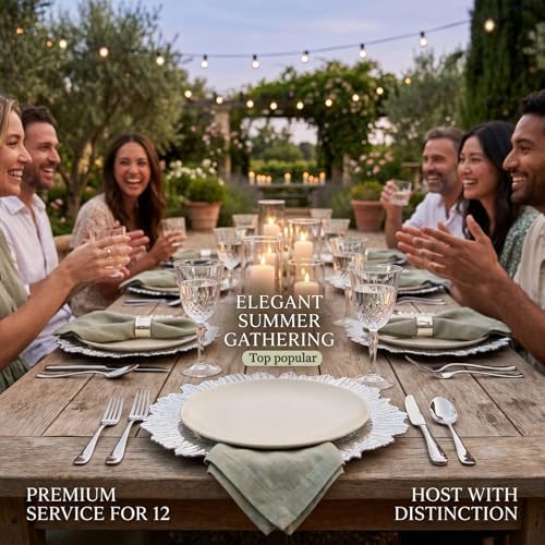 50Pack Silver Charger Plates, 13inch Reef Chargers for Dinner Plates - Image 6