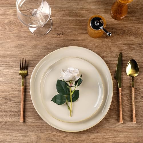 AmorArc Ceramic Dinnerware Sets for 8, 24Pcs Plates and Bowls Sets Dishes - Image 3