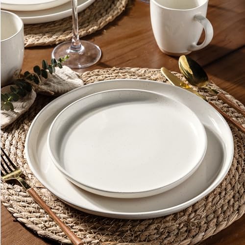 AmorArc Dinnerware Sets for 6, 18 Pieces Ceramic Plates and Bowls Set - Image 3